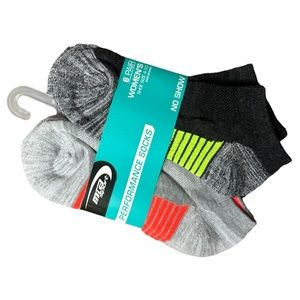 MTA Sport / Performance Socks, 6 Pair, Shoe Size 4-10, No Show